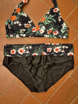 Costume da bagno floreale taglia 4XL