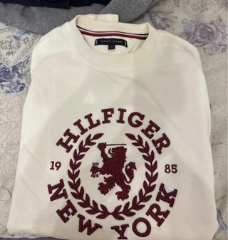 Felpa Tommy Hilfiger bianca con logo