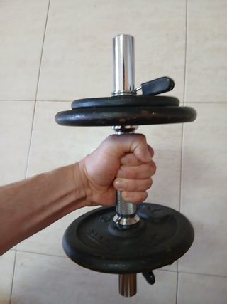 Mancuerna 8 kg Decathlon Completa + Discos y Pinza