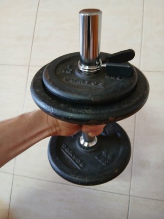 Mancuerna 8 kg Decathlon Completa + Discos y Pinza