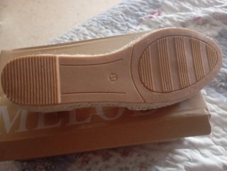 Zapatillas esparto mujer beige y dorado
