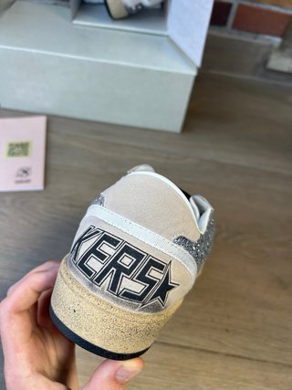 Golden Goose Ballstar Glitter Beige/Plata Nuevas