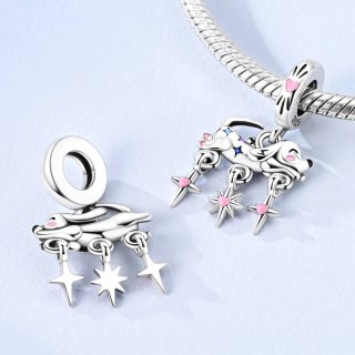Charm Colgante Perro con Estrellas
