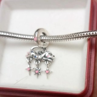 Charm Colgante Perro con Estrellas