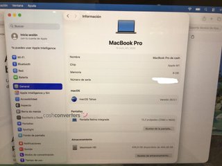 portatil apple apple macbook pro m1 8-core 3.2 13 (2020) (a2338)