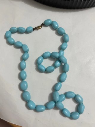 Collana vintage argento 925 blu