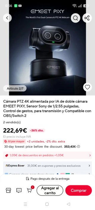 Webcam EMEET Pixy 4K Dual-Camera PTZ
