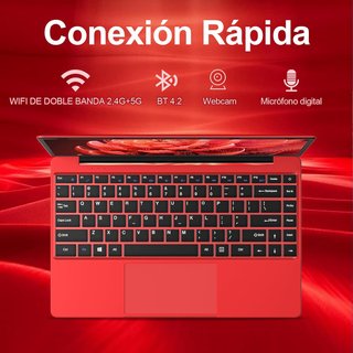 Portátil 14 6GB RAM 256GB SSD Rojo