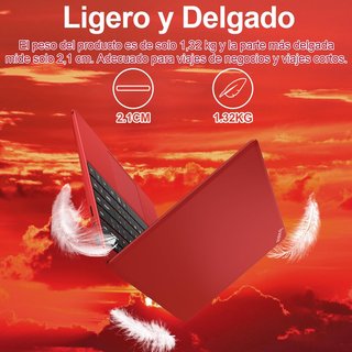 Portátil 14 6GB RAM 256GB SSD Rojo