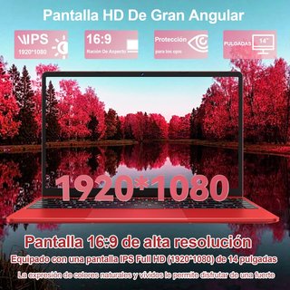 Portátil 14 6GB RAM 256GB SSD Rojo
