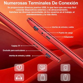 Portátil 14 6GB RAM 256GB SSD Rojo