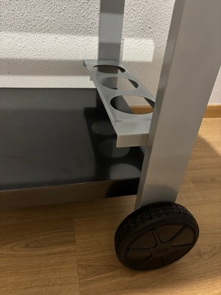 Carrito auxiliar para barbacoa