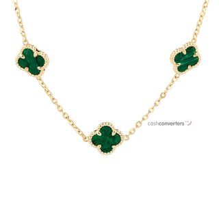 collar oro 18k con piedra 22cm