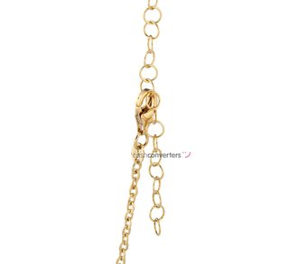 collar oro 18k con piedra 22cm