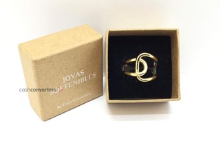 anillo oro 18k con piedra t. 20 (19,1 mm)