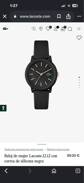 Reloj Lacoste Negro y Dorado