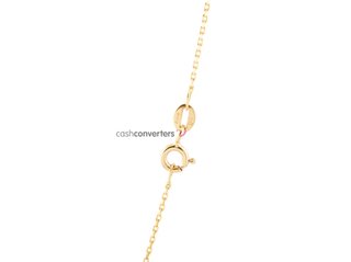 cadena oro 18k con piedra con circonita 23cm