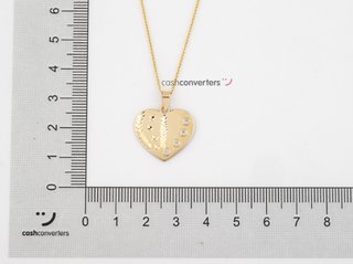 cadena oro 18k con piedra con circonita 23cm