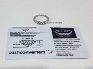 anillo oro 18k con piedra con diamante de laboratorio t. 14 (17,2 mm)