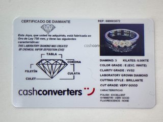 anillo oro 18k con piedra con diamante de laboratorio t. 14 (17,2 mm)