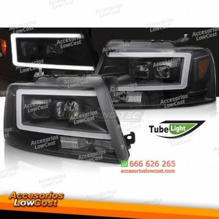 FAROS DELANTEROS PARA FORD F150 MK 11 04-08 TUBO