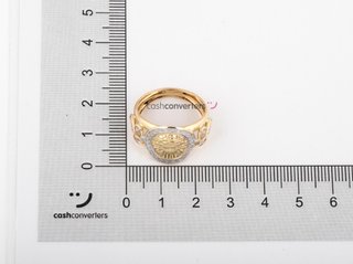 anillo oro 18k con piedra con circonita