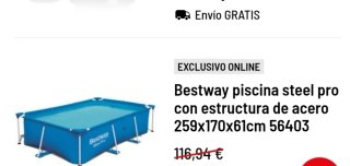 Piscina Bestway Steel Pro 259x170x61cm