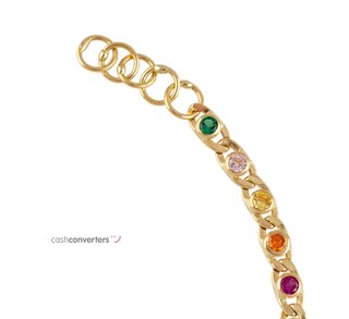 pulsera oro 18k con piedra con circonita