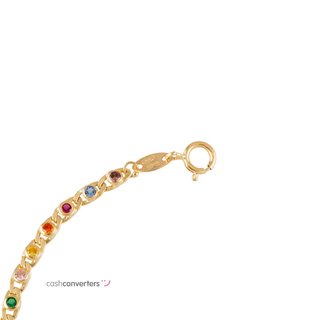 pulsera oro 18k con piedra con circonita