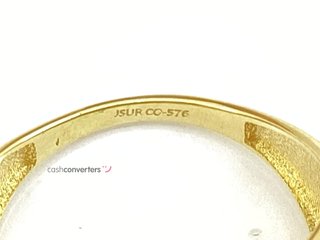 anillo oro 18k con piedra con circonita t. 14 (17,2 mm)