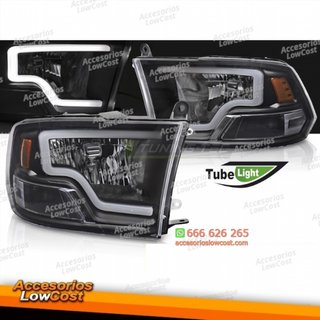FAROS DELANTEROS PARA DODGE RAM 09-18 LUZ TUBO NE