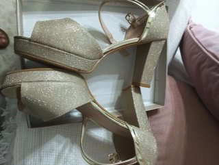 Sandalias doradas mujer talla 40