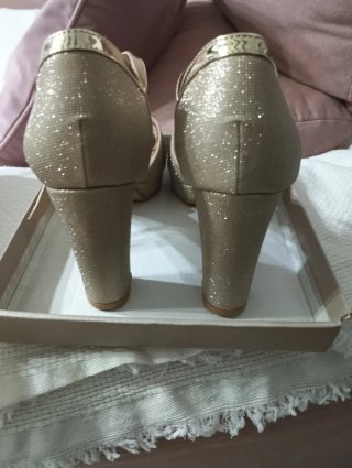 Sandalias doradas mujer talla 40