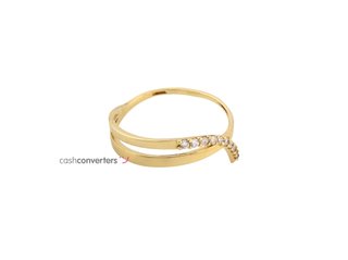 anillo oro 18k con piedra con circonita