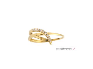 anillo oro 18k con piedra con circonita