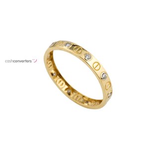 anillo oro 18k con piedra con circonita