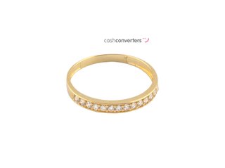 anillo oro 18k con piedra con circonita