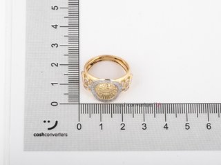 anillo oro 18k con piedra con circonita