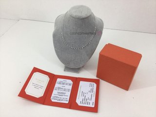 gargantilla oro 18k con piedra con diamante 23cm
