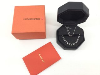 gargantilla oro 18k con piedra con diamante 23cm