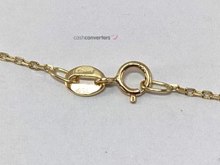 collar oro 18k con piedra con circonita 22cm