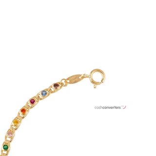 pulsera oro 18k con piedra con circonita
