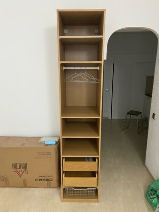 Armario modular madera y metal