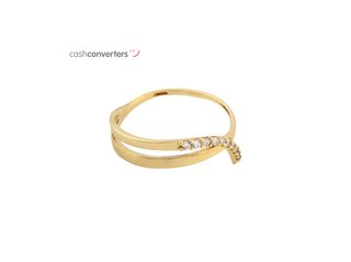 anillo oro 18k con piedra con circonita