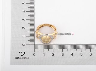 anillo oro 18k con piedra con circonita