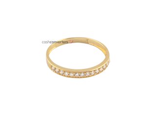 anillo oro 18k con piedra con circonita
