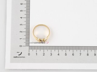 anillo oro 18k con piedra con circonita