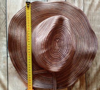 Sombrero de verano mujer rayas marrón