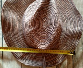 Sombrero de verano mujer rayas marrón