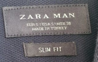 Camisa Zara Man Azul. Talla S